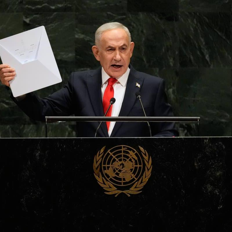 Delegates walk out as Netanyahu addresses UN