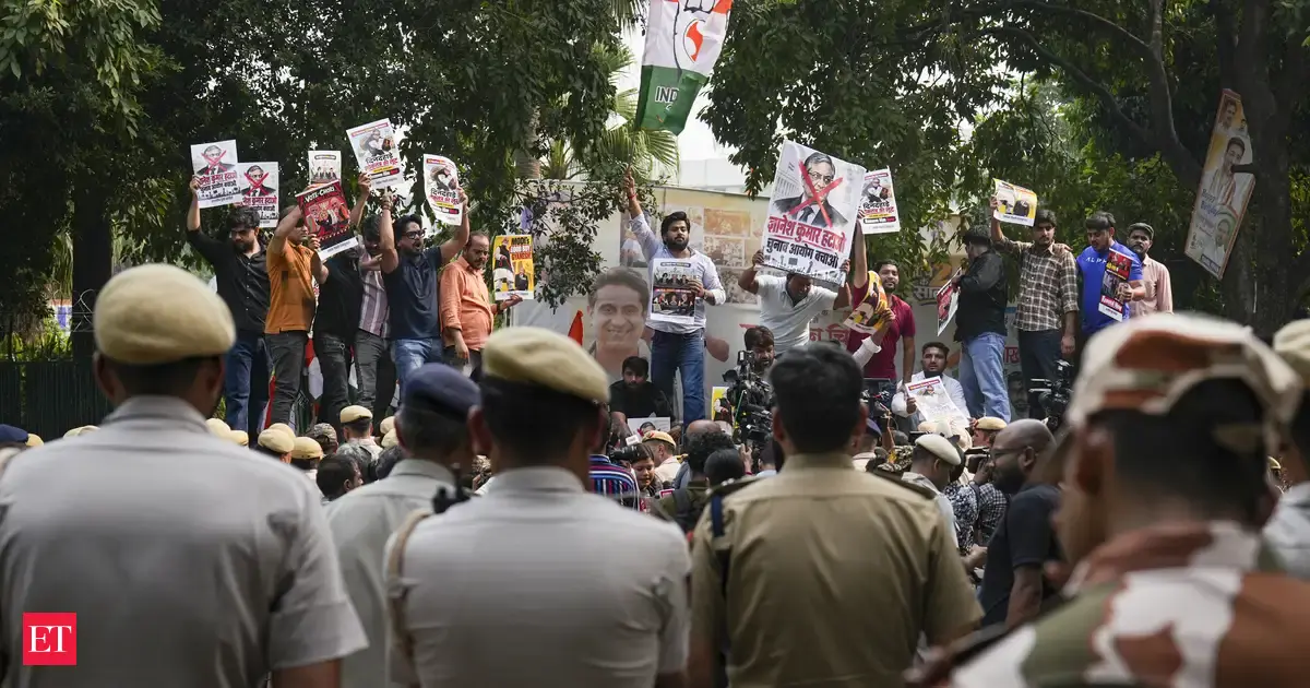 Congress protests against CEC Gyanesh Kumar spread across India; Gaurav Gogoi detained, tear gas fired in