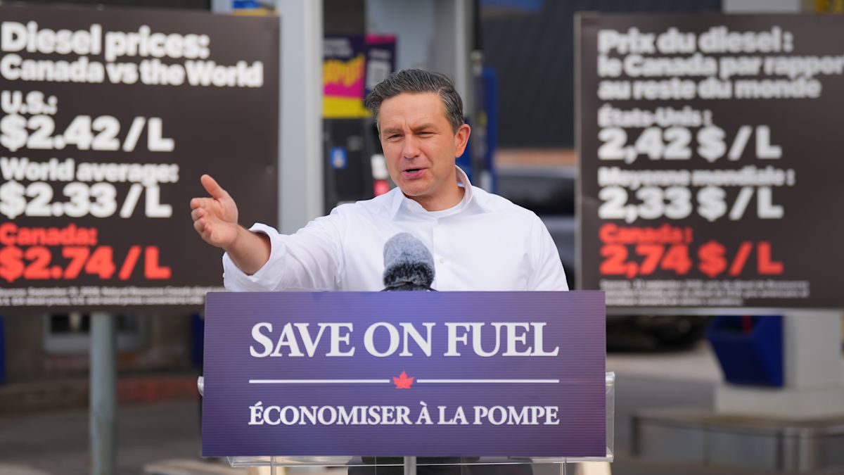 Poilievre urges tax cuts to make diesel affordable