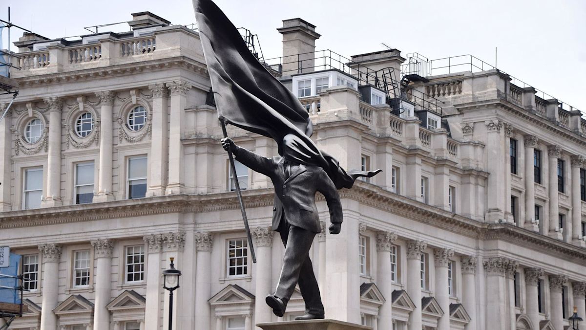 'All options' considered for Banksy's flag statue