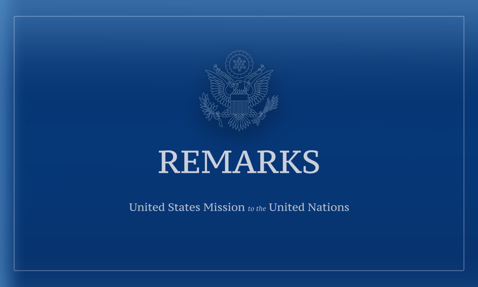 U.S. Intervention in the U.N. Security Council meeting on artificial intelligence and international security