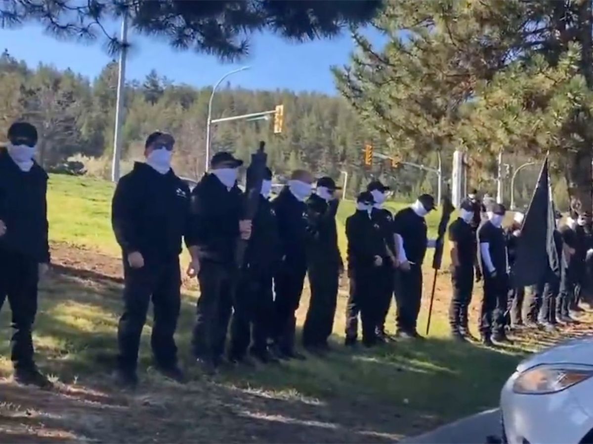 Masked white nationalists reportedly bring 'odious message' to Kamloops