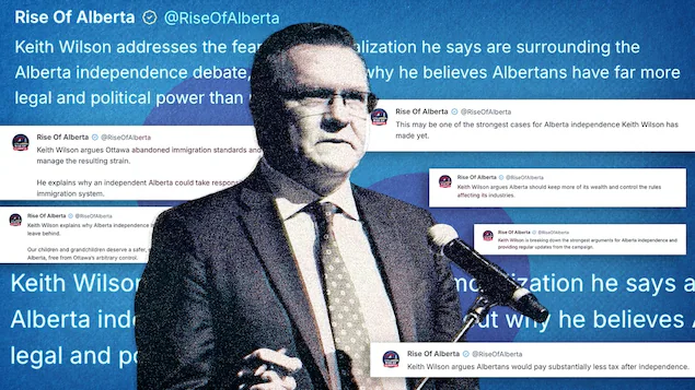 It’s the biggest Alberta separatist account on the internet. It has links to a movement leader