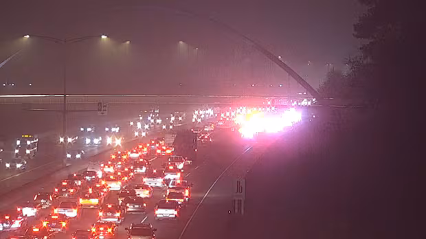 Man found dead on Highway 1 in Burnaby, closing eastbound traffic: RCMP
