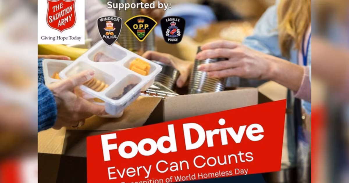 Salvation Army hosting food drive for World Homeless Day