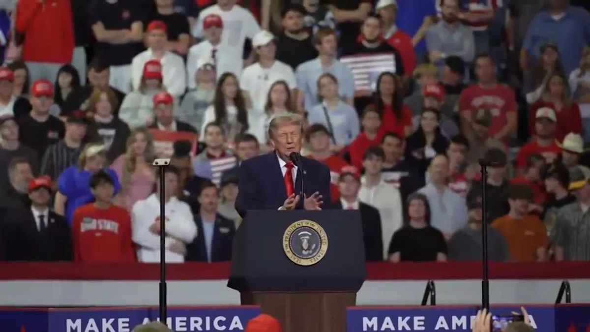 Trump comments on Iran and Ukraine during Ohio rally