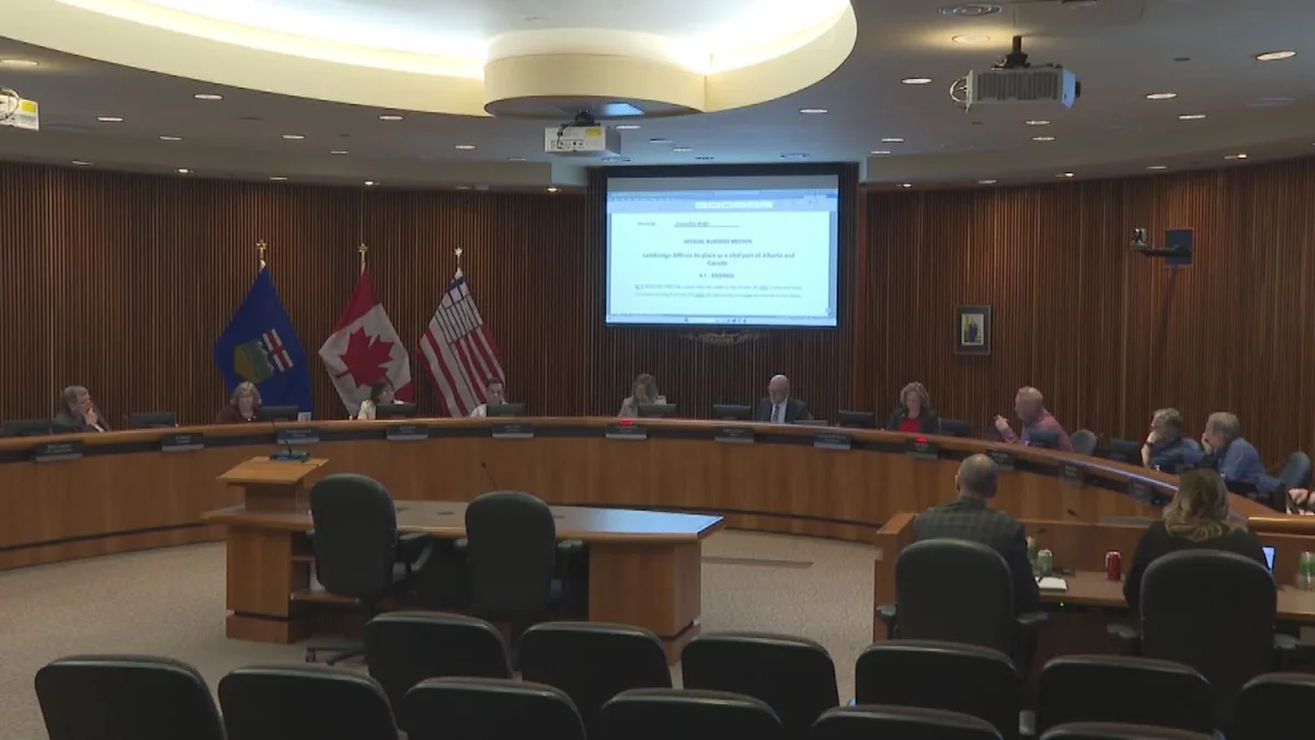 Lethbridge councillors postpone affirming city's place within Alberta, Canada