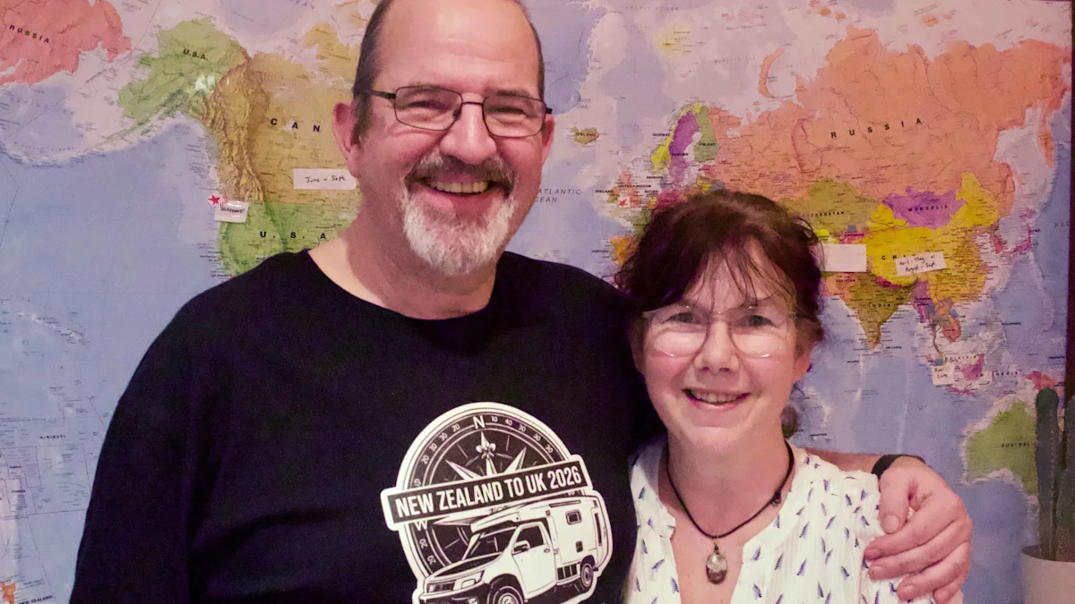 Couple drive 66,000 miles around world in campervan