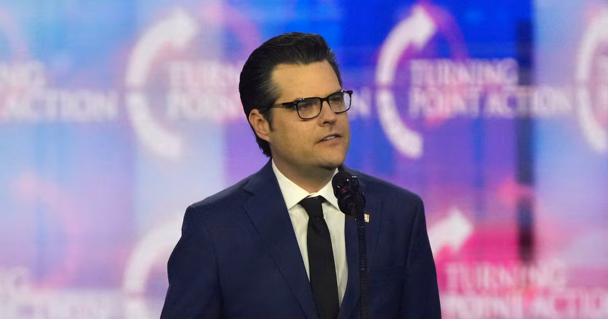 Former U.S. congressman Matt Gaetz accused of sex trafficking in lawsuit
