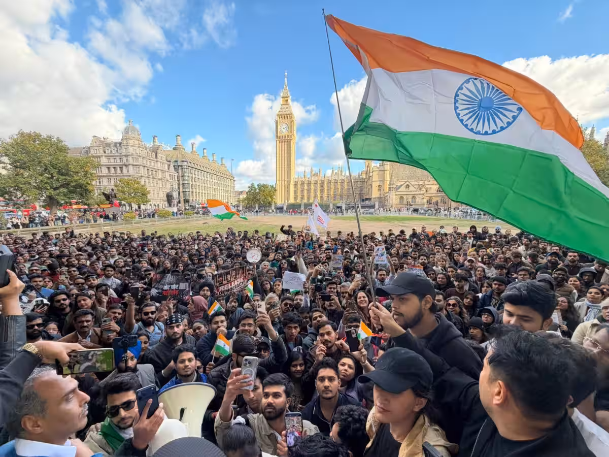 Indian student groups protest against CEC, SIR in London; Govt supporters hold counter